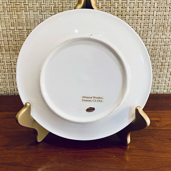 🌟HP🌟VTG 1990-2000 Set of 4 Folk Art Floral Dessert/Salad Plates - Picture 3 of 10